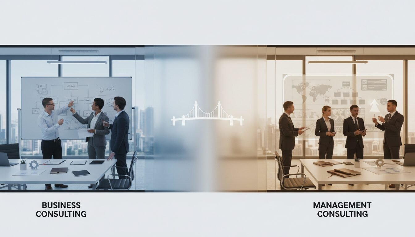 Business Consulting vs. Management Consulting: Key Differences - Business and Management Consultancy Guide for 2026 | Amin Ferdowsi