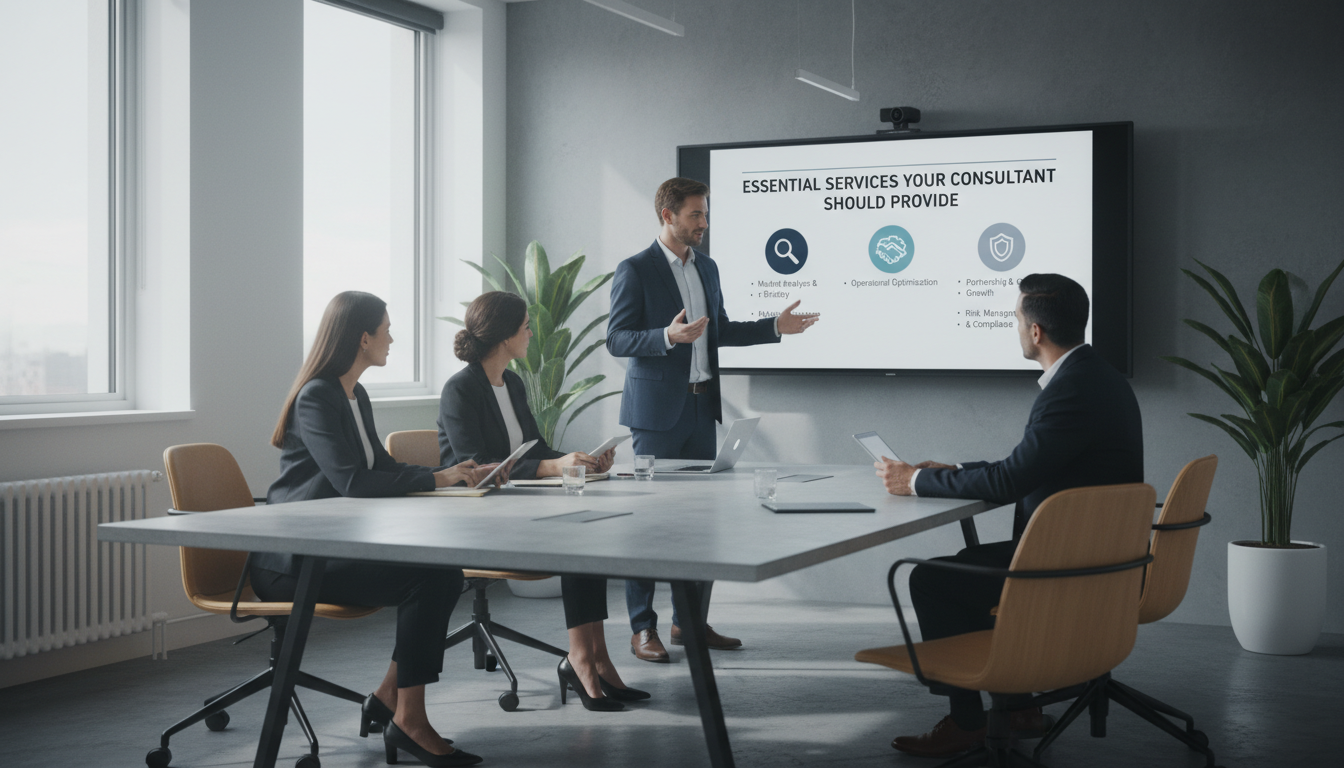 Essential Services Your Consultant Should Provide ,  business consultant near me guide by Amin Ferdowsi