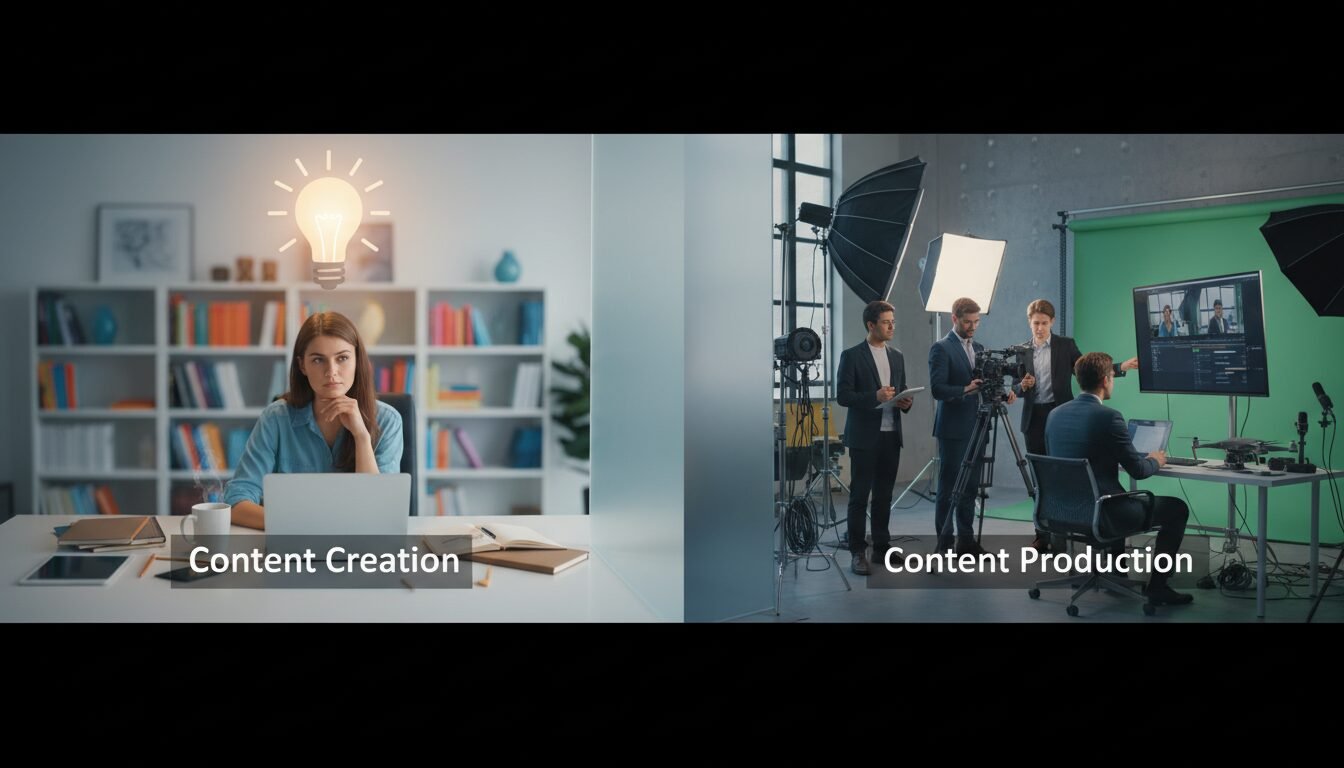 Content Creation vs. Content Production: Understanding the Difference - content production | Amin Ferdowsi