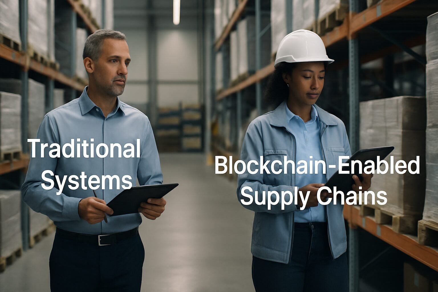 Traditional Systems vs. Blockchain-Enabled Supply Chains - blockchain technology in warehouse management and supply chain | Amin Ferdowsi